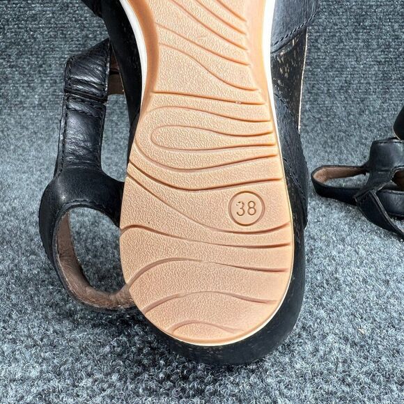 Dansko Veruca Gladiator Sandals Women's Size 8 Black Leather Strappy Comfort - Picture 12 of 13